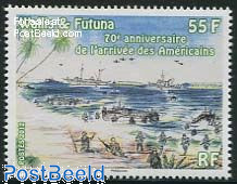 70th anniv. of American arrival 1v