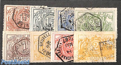 Railway stamps 8v