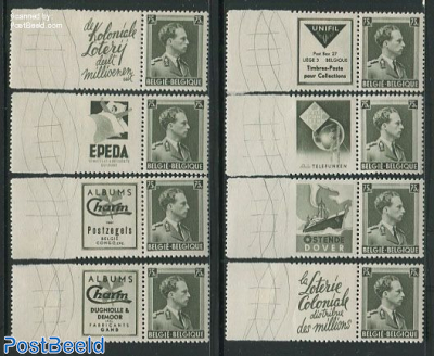 Definitives with prom. tabs, waved lines on border