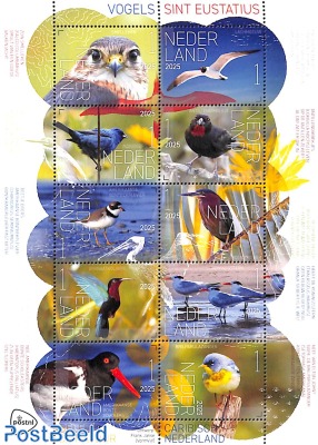 Birds of St. Eustatius 10v m/s s-a