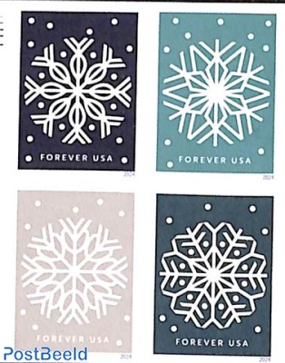 Snow cristals 2x4v, double sided