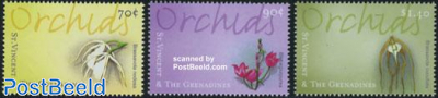 Stamp show, orchids 3v